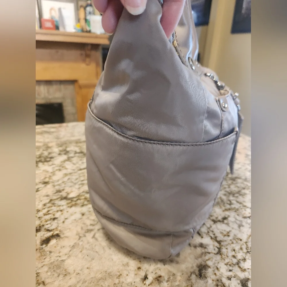 Marc by Marc Jacobs Handbag, Nylon, Elizababy Diaper Baby Tote, Tan Gray GUC
